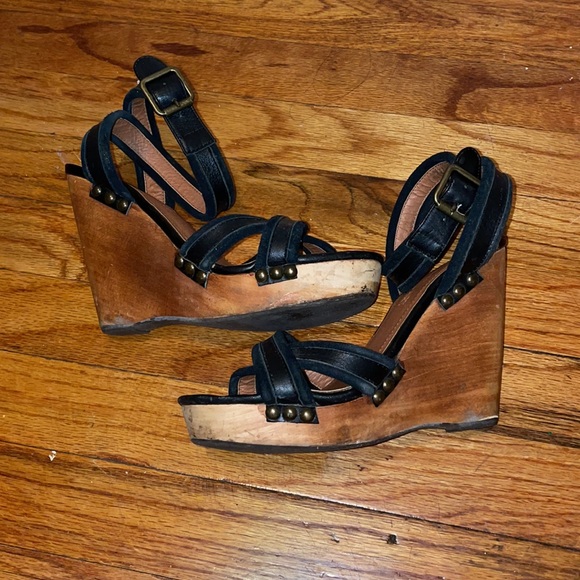 Colin Stuart wood wedge heel size 7.5 - Picture 5 of 8